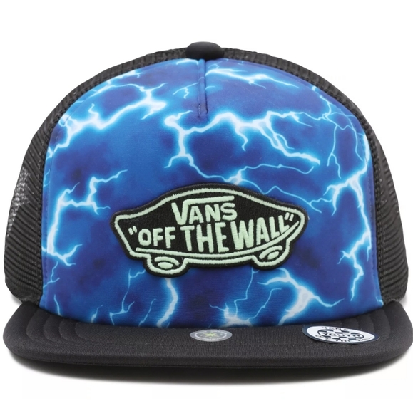 NWT Boy's Vans Classic Patchwork Trucker Trucker Plus Snapback Hat - Picture 4 of 8